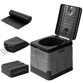 Portable Folding Toilet with Lid & Bag Portable Folding Toilet with Lid & Bag